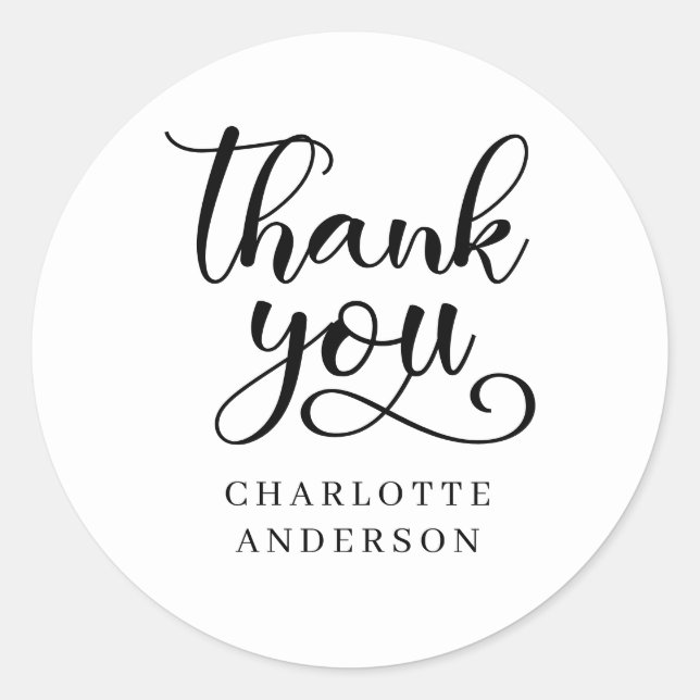 Kundspecifik Tack! Klistermärke (Framsida)
