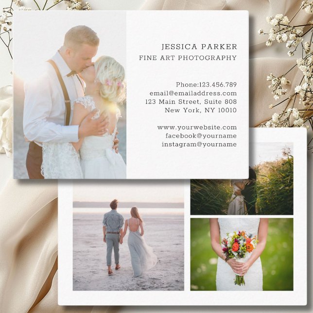 Kundspecifikt 4-foto-affärskort visitkort (Customer specific 4 photo photography business card)