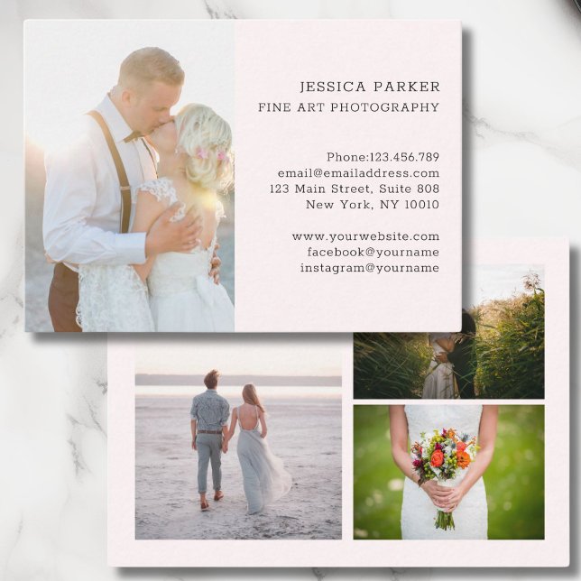 Kundspecifikt 4 fotofoto visitkort (Customer specific 4 photo photography business card)