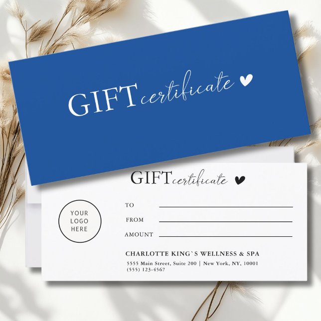 Kundspecifikt, Logotyp - företagscertifikat (Customer specific, Logo Business Gift Certificate)