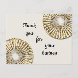 Kundtack för Tack Business Guld Circles Vykort