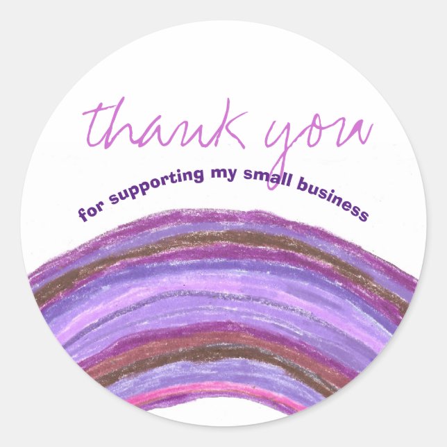 Kundtack Runt Klistermärke (Framsida)