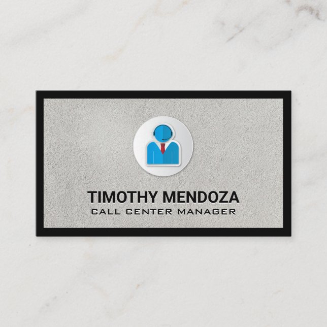 Kundtjänst | Call Center-Logotyp Visitkort (Framsida)