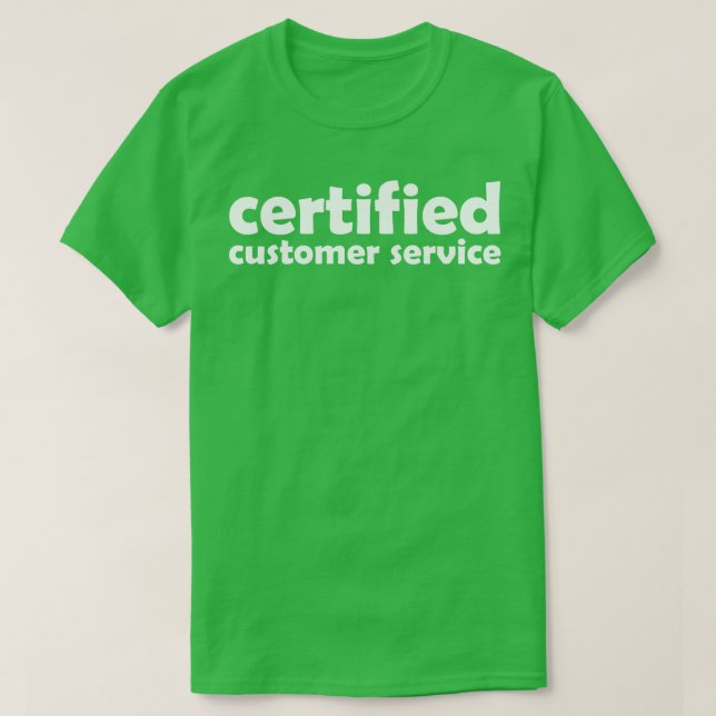Kundtjänst för auktoriserad t shirt (Design framsida)