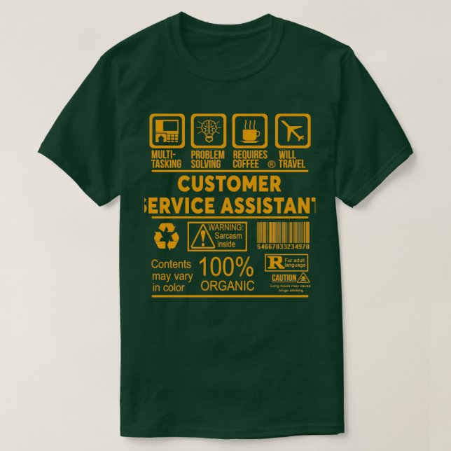 KUNDTJÄNSTEASSISTANT NICE DESIGN 2017 T SHIRT (Design framsida)
