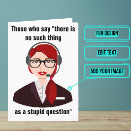 Kundtjänstrep för funktionellt födelsedagskort kort