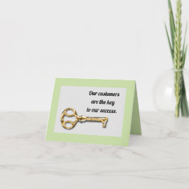 Kunduppskattning Du Är Nyckeln Tack Kort