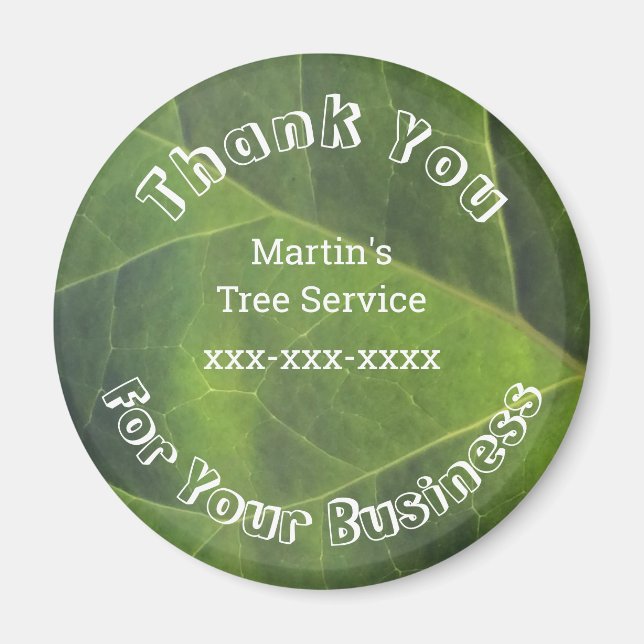 Kundutvärdering, Grönt Löv Business Promo Magnet (Framsidan)