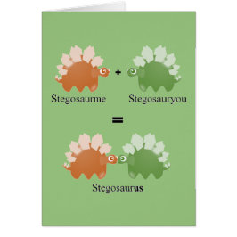 Kundvändigt roligt stegosaurukort hälsningskort