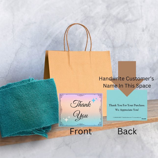 Kundvärdering för affärskunder Tack Vykort (Skapare uppladdad)