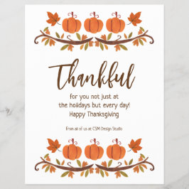 Kundvärdering för anpassningsbar Thanksgiving Reklamblad