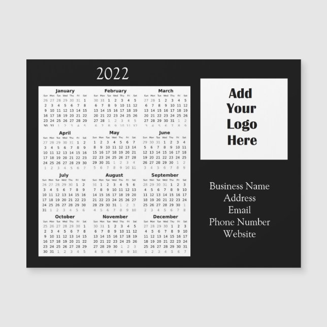 Kundvärdering för Logotyp 2022-kalender Magnetisk Inbjudningskort (Framsida)
