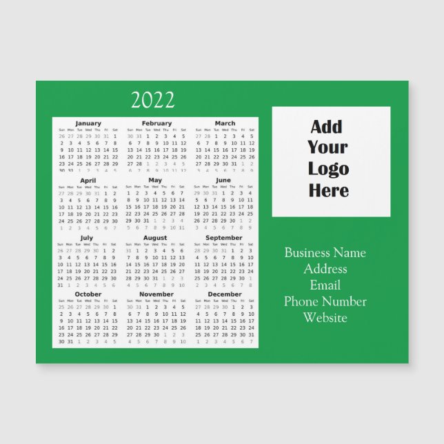 Kundvärdering för Logotyp 2022-kalender Magnetisk Inbjudningskort (Framsida)