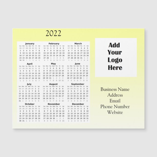 Kundvärdering för Logotyp 2022-kalender Magnetisk Inbjudningskort (Framsida)