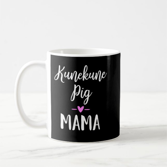Kune Kune Gris Gift for Women - Kunekune Gris Mamm Kaffemugg (Vänster)
