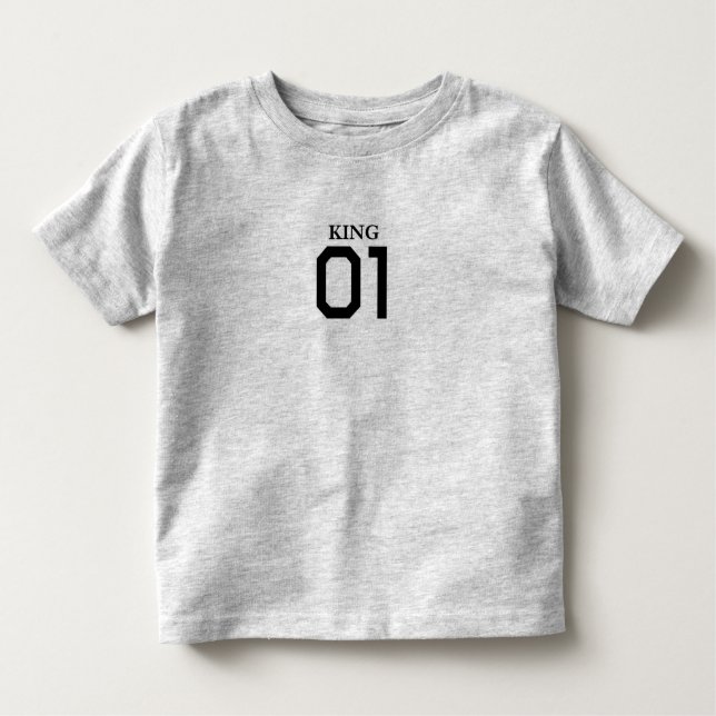 Kung 01 Småbarn Tee - Tiny Royalty, Big Attitude! (Framsida)