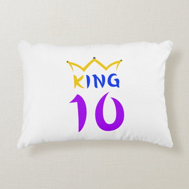 Kung 10 prydnadskudde (Framsidan)