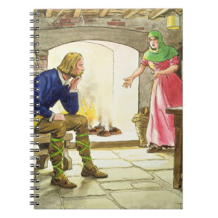 Kung Alfred (849-99) som bränner kakorna från Peep Anteckningsbok
