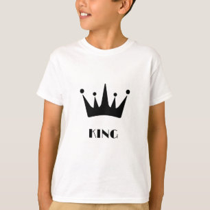 KUNG Anpassad text Svart Kronan Barn Grundläggande T Shirt