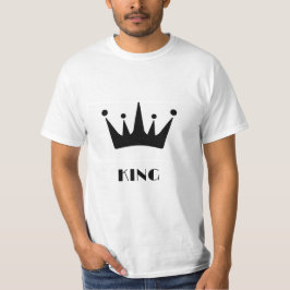 KUNG Anpassningsbar Text Black Färg Krona Manar vä T Shirt