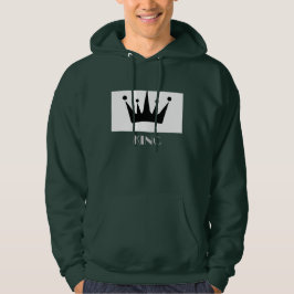 Kung Anpassningsbar Text Krona Image Deep Forest H Hoodie