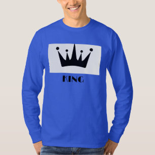 Kung Anpassningsbar Text Krona Image Deep Royal Lo T Shirt