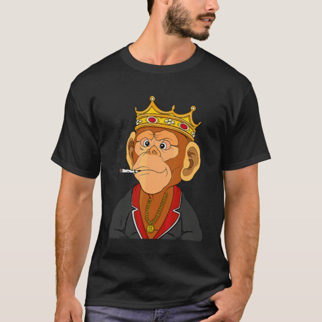 Kung Apa NFT-tematisk Gangsta Apa T Shirt (Framsida)
