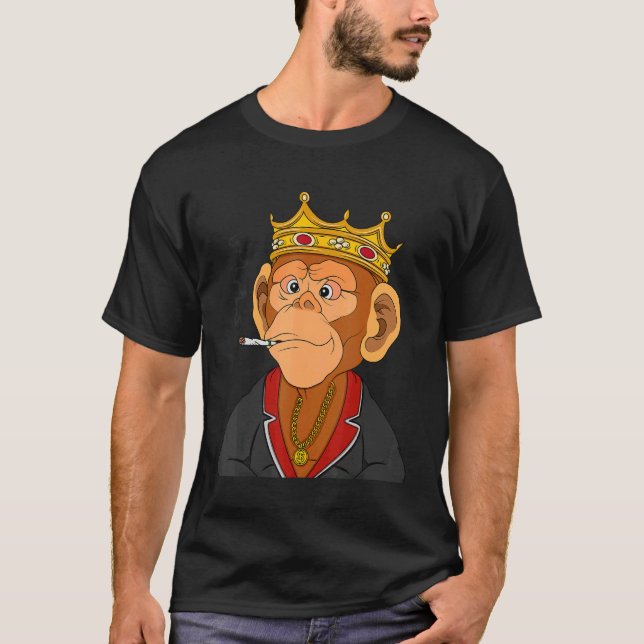 Kung Ape NFT Thed Gangsta Monkey T Shirt (Framsida)