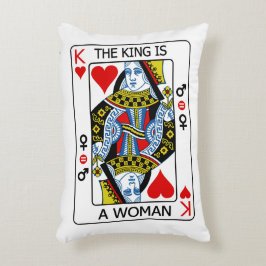Kung är en kvinna prydnadskudde