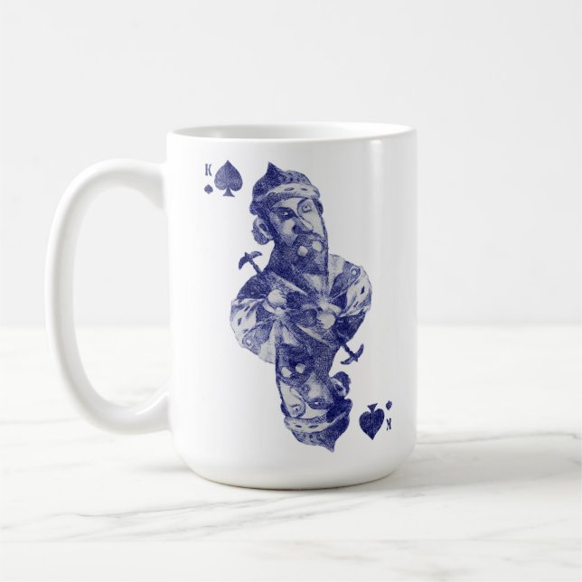 Kung är ett av kostymerna på ett kortdäck. kaffemugg (Vänster)