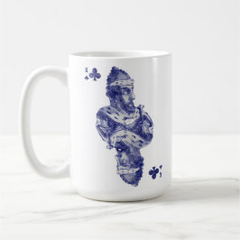 Kung är ett av kostymerna på ett kortdäck. kaffemugg