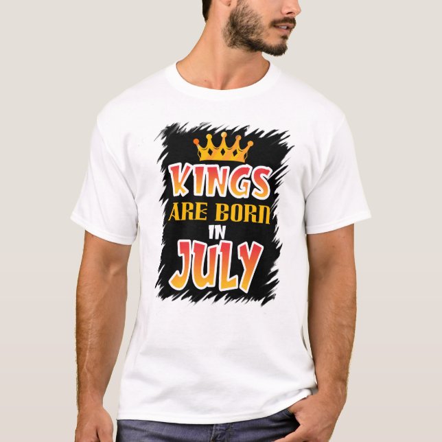 Kung är född i juli t shirt (Framsida)