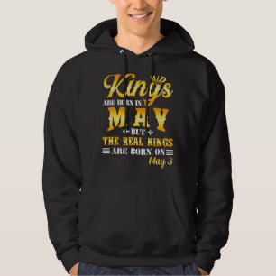 Kung är född i maj, det verkliga Kung är född på M Hoodie