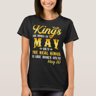 Kung är född i maj, det verkliga Kung är född på M T Shirt