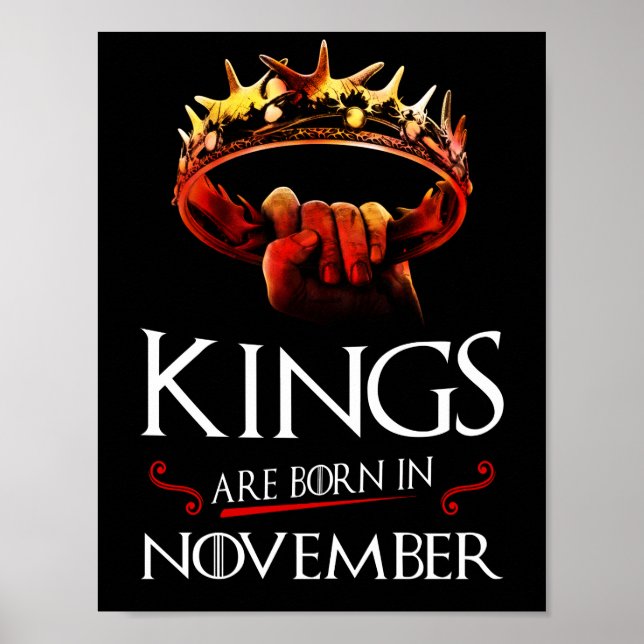 Kung är född i november poster (Framsidan)