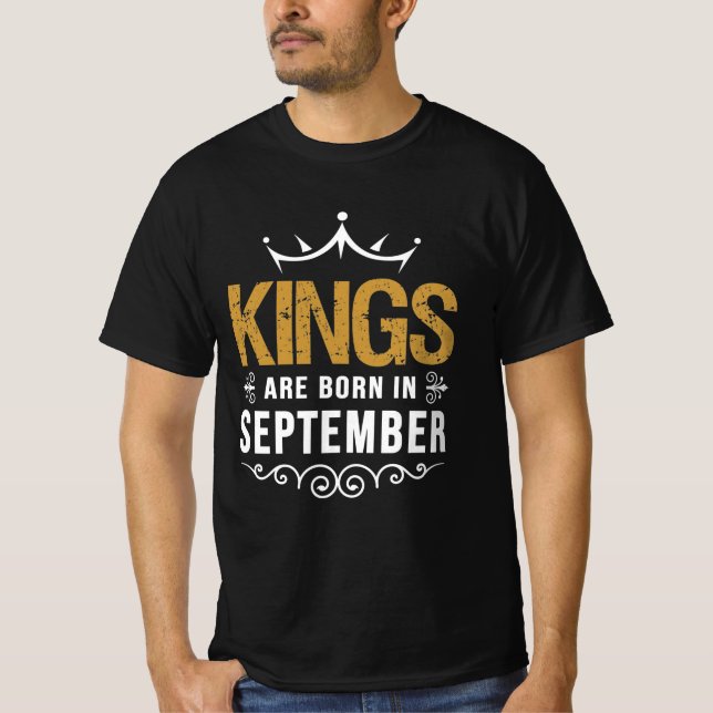Kung är född i september t shirt (Framsida)