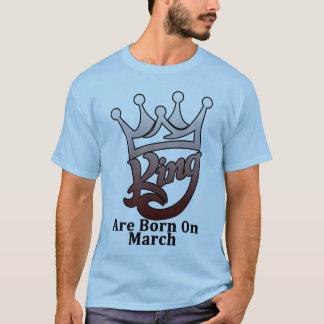 Kung är född på marsch t shirt