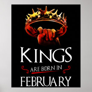 Kung är födda i februari poster