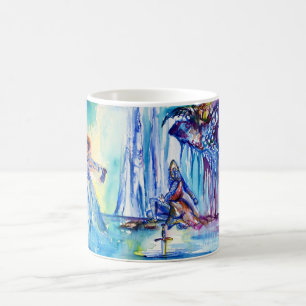 KUNG ARTHUR, DAM AV SJÖ OCH EXKALIBUT KAFFEMUGG