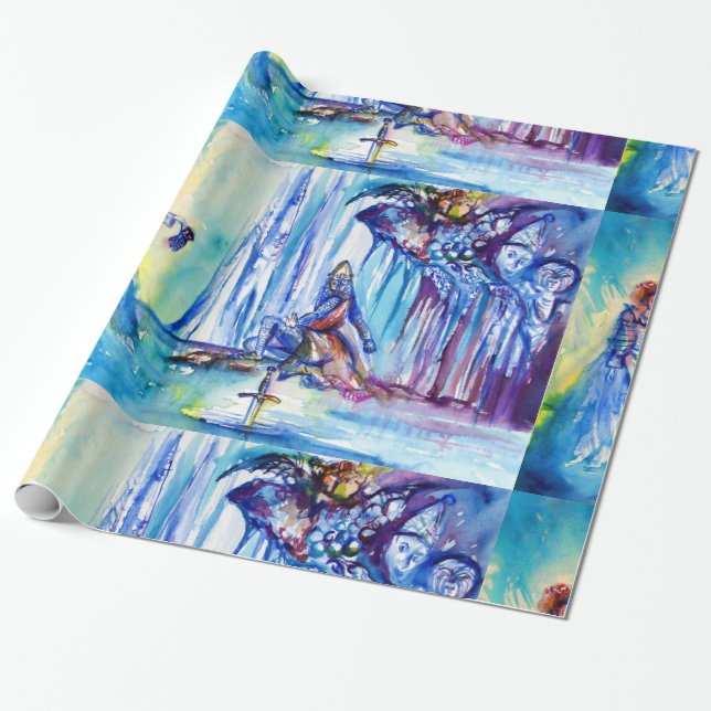 KUNG ARTHUR ,DAM SJÖ OCH EXCALIBUR PRESENTPAPPER (Utrullad)