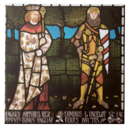 Kung Arthur och Herr Lancelot av William Morris Kakelplatta