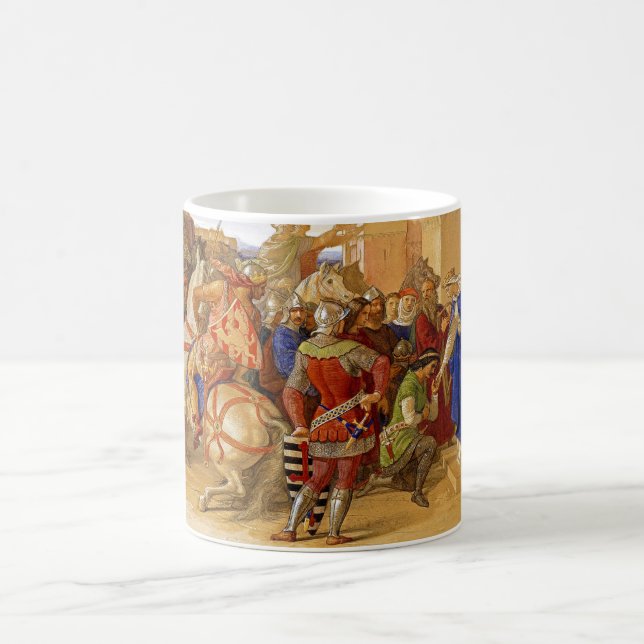 Kung Arthur och Knight i Bord-rundan Kaffemugg (Center)