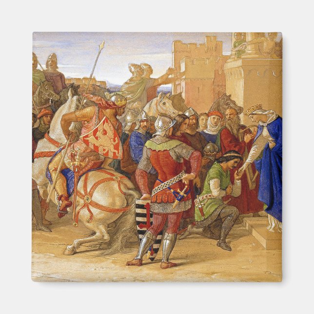 Kung Arthur och Knight i Bord-rundan Magnet (Framsidan)