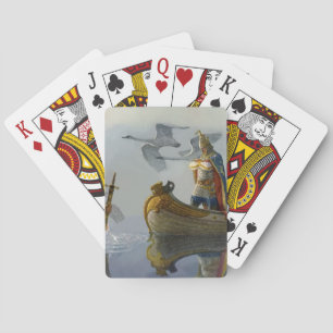 "Kung Arthur tar ordet" av NC Wyeth Casinokort