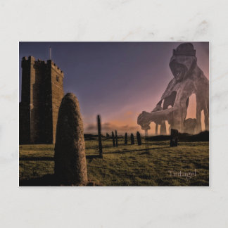 Kung Arthur vid Tintagel Vykort