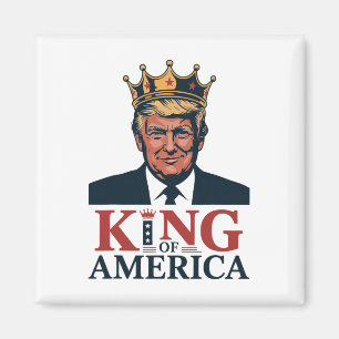 Kung Av Amerika President Trump - Rolig Trump Magnet