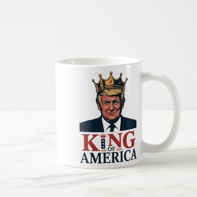 Kung av Amerika President Trump - Rollig Trump  Kaffemugg (Höger)