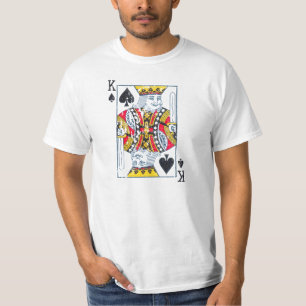 Kung av bedrövade spadar/vintagestil t shirt