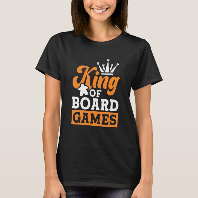 Kung Av Brädspels Brädspel Brädspelar Bordsspel T Shirt (Framsida)