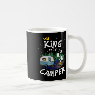 Kung Av Campingen Camping Resa Present För Män Kaffemugg